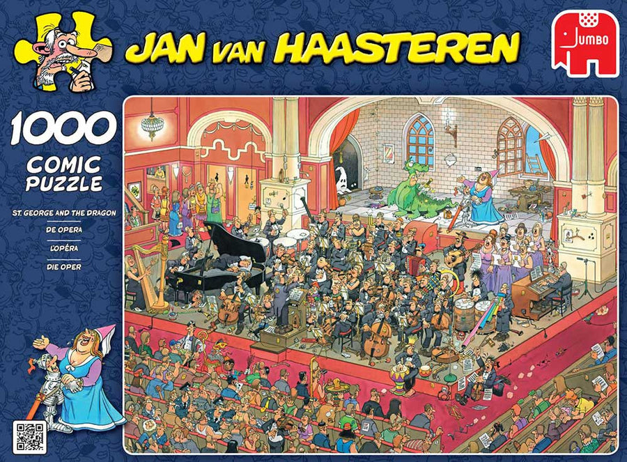 Jan van Haasteren-St. George and the Dragon (De Opera) - 1000 Stukjes - Puzzel (Compleet) Tweedehands
