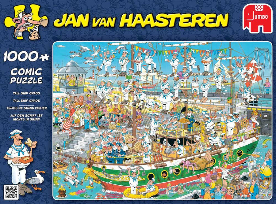 Jan van Haasteren-Tall Ship Chaos - 1000 Stukjes - Puzzel (Compleet) Tweedehands