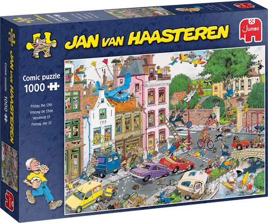 Jan van Haasteren-Vrijdag de 13de - 1000 Stukjes - Puzzel (Compleet) Tweedehands