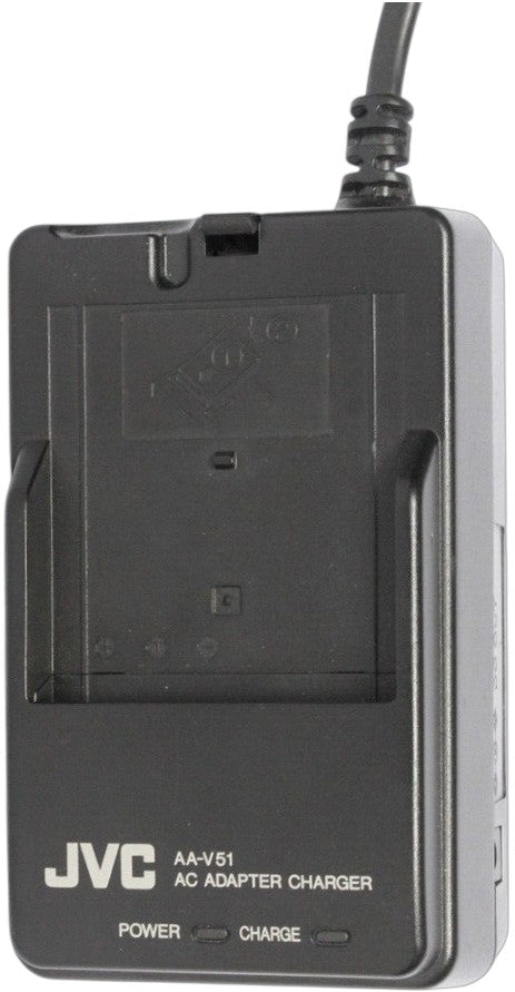 JVC AA-V51 acculader voor JVC MiniDV camcorders, zwarte AC adapter charger met snoer
