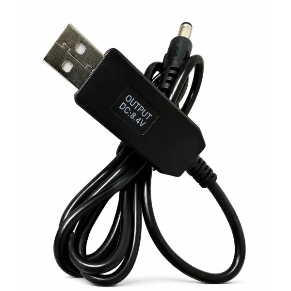 USB Step-Up Laadkabel 5V naar 8,4V met DC-plug