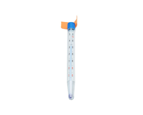 Kaiser developing tank thermometer 130 mm van kunststof, -10 tot 50 °C, losse thermometer met blauwe dop