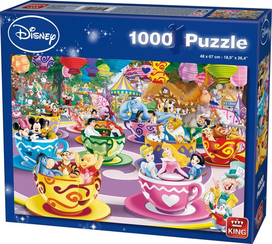 King-Mad Tea Cups Disney - 1000 Stukjes - Puzzel (Nieuw)