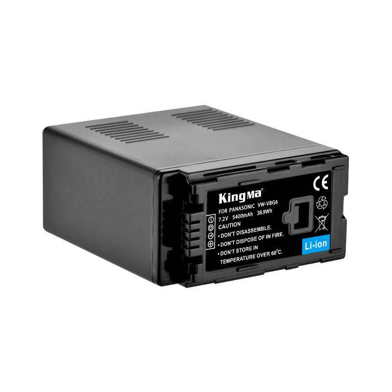 KingMa-Accu voor Panasonic VW-VBG6 - 5400mAh (Nieuw)