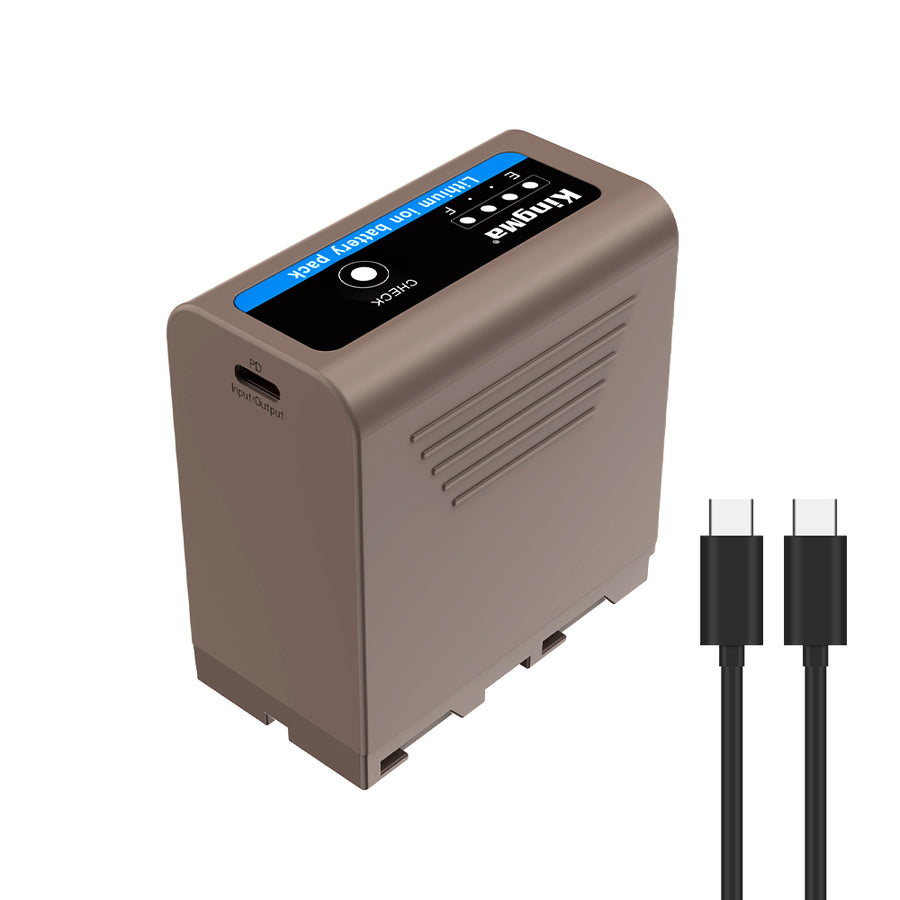 KingMa-Accu voor Sony NP-F970 - 7800mAh met USB-C Poort (Nieuw)