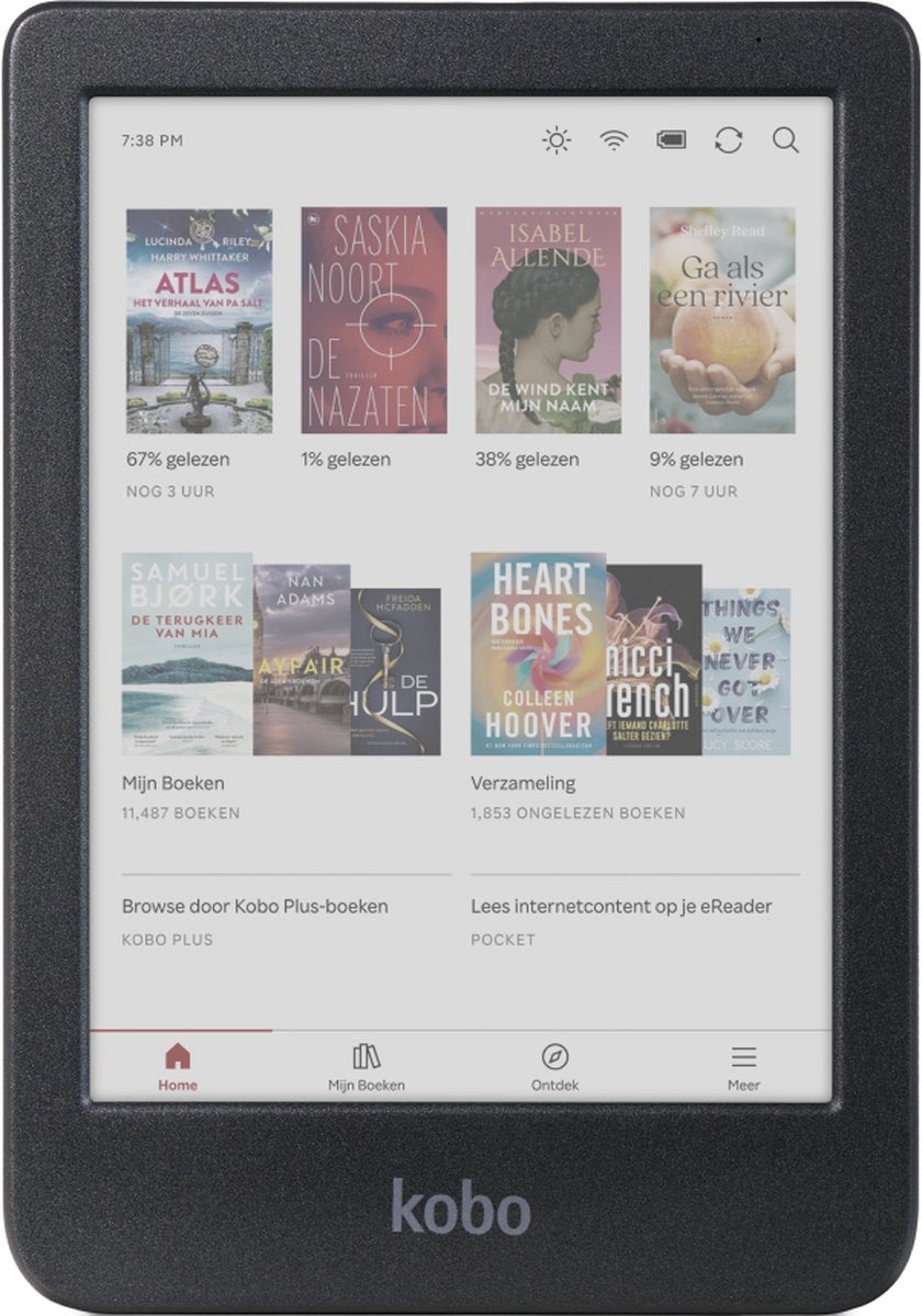 Kobo-Clara Colour eReader 6" - Wi-Fi - Zwart (Nieuw)