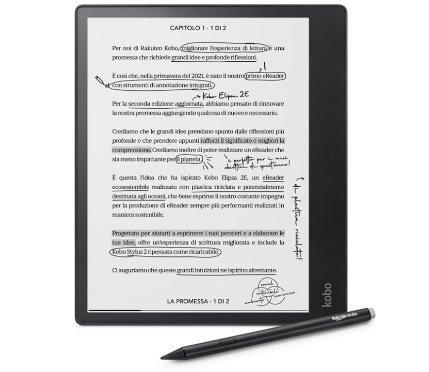 Kobo-Elipsa 2E - eReader - 10.3 inch - 32GB - Zwart (Incl. Stylus) (In doos)-tweedehands