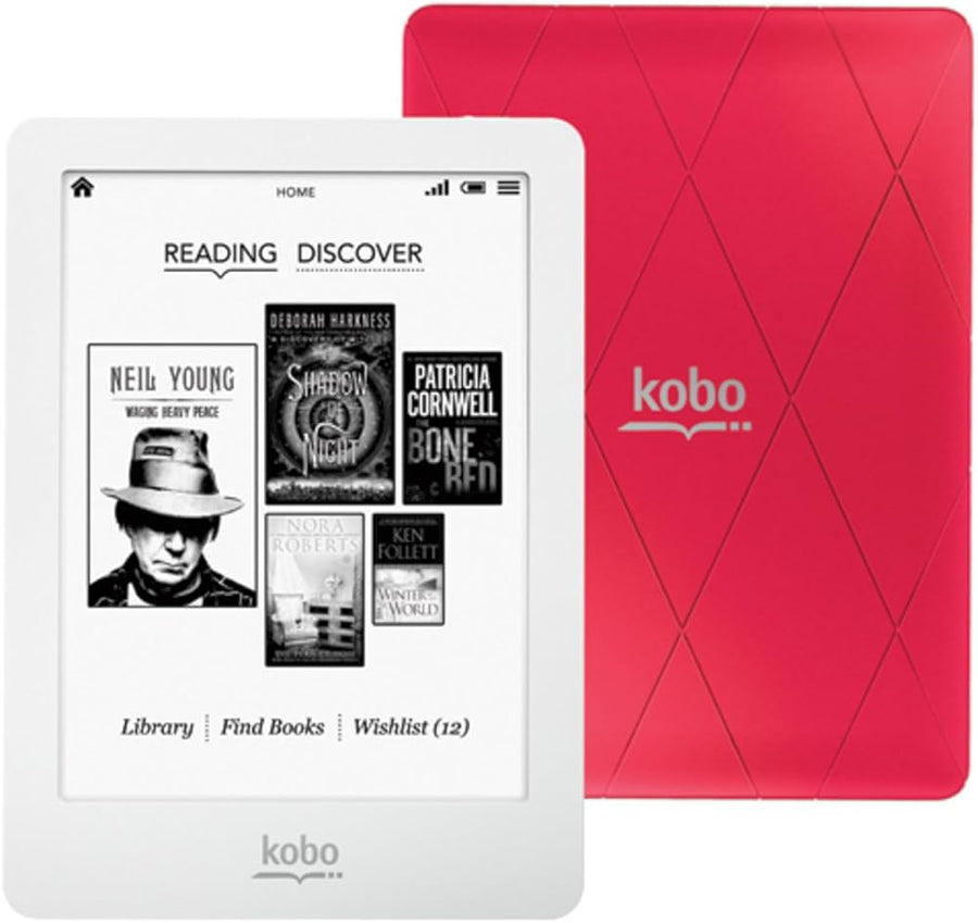Kobo-Glo E-Reader Wi-Fi - 6" Inch - Wit/Roze Tweedehands