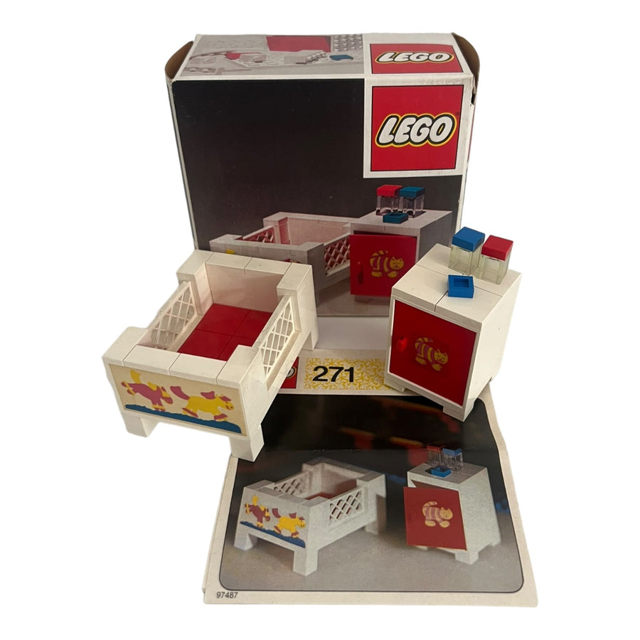 LEGO-Baby's Cot and Cabinet - 271 (Compleet in doos) Tweedehands