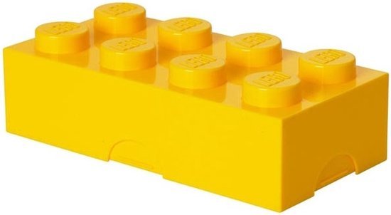 LEGO-Broodtrommel 8-Brick - Geel (Uit 2010) Tweedehands