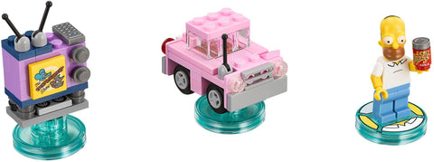 LEGO Dimensions 71202 Level Pack The Simpsons, Homer Simpson, Homer's Car en Taunt-o-Vision op toy tags, tweedehands