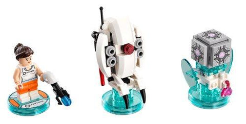 LEGO Dimensions 71203 Level Pack Portal 2, de figuren Chell, Sentry Turret en Companion Cube