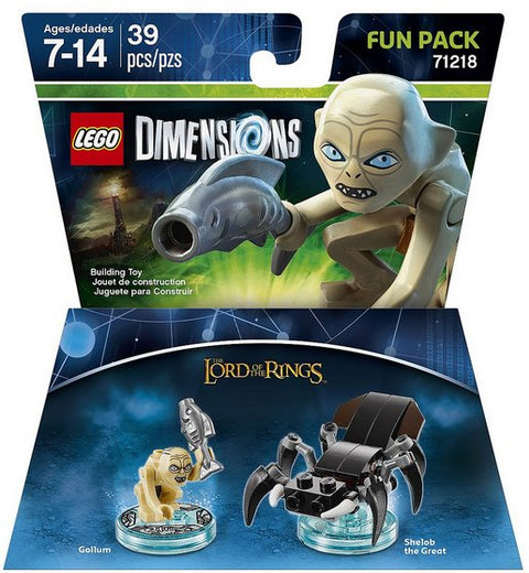 LEGO Dimensions 71218 Fun Pack Lord of the Rings, Gollum en Shelob the Great, verpakking voorkant