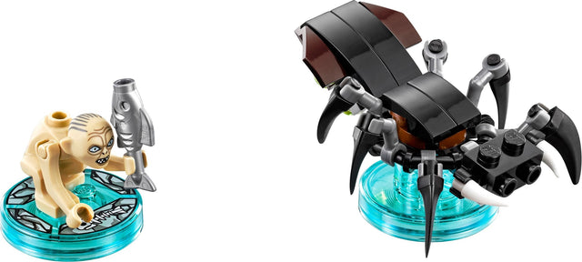 LEGO Dimensions Fun Pack 71218 Gollum en Shelob the Great, de minifiguur en de spin op toy tags