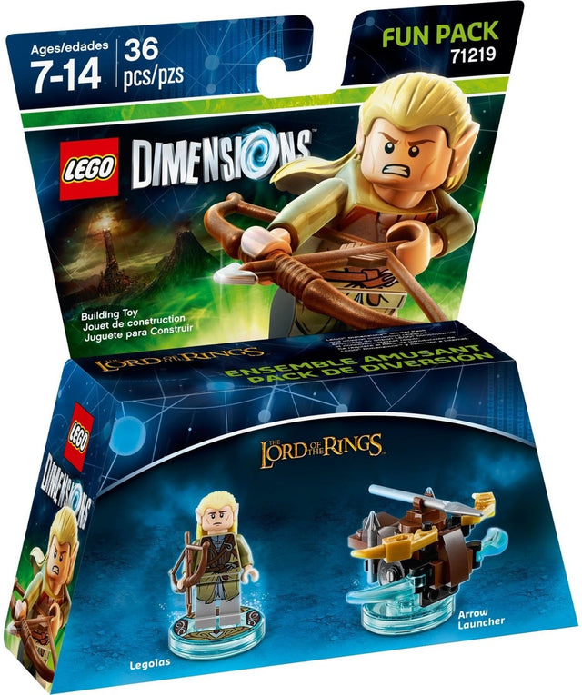 LEGO Dimensions Fun Pack 71219 Legolas met Arrow Launcher, verpakking voorkant