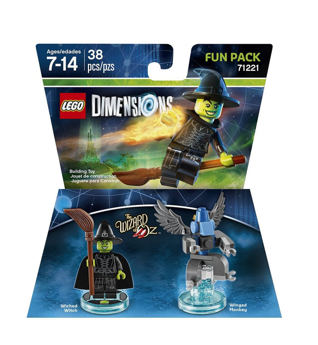 LEGO Dimensions 71221 Fun Pack The Wizard of Oz, Wicked Witch en Winged Monkey, blisterverpakking voorkant