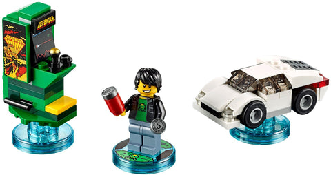 LEGO Dimensions 71235 Level Pack Midway Arcade, Arcade Machine, Gamer Kid en G-6155 Spy Hunter op toy tags, tweedehands