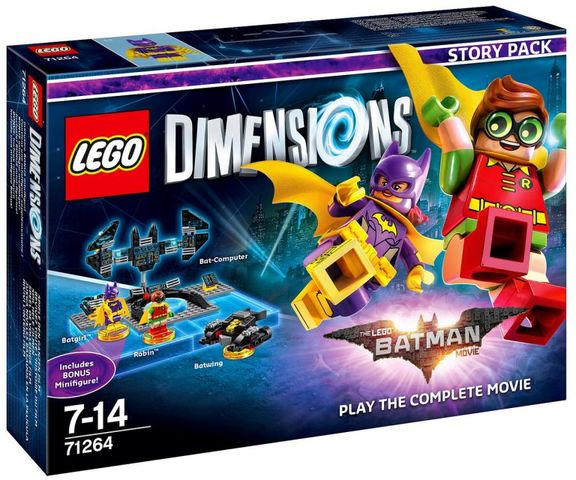 LEGO Dimensions 71264 Story Pack Batman Movie, Batgirl, Robin, Batwing en Bat-Computer, verpakking voorkant