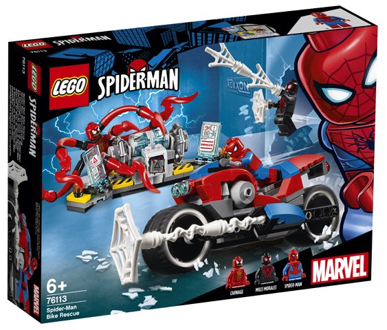 LEGO-Marvel Super Heroes Spider-Man bike reddingsactie - 76113 (Nieuw)