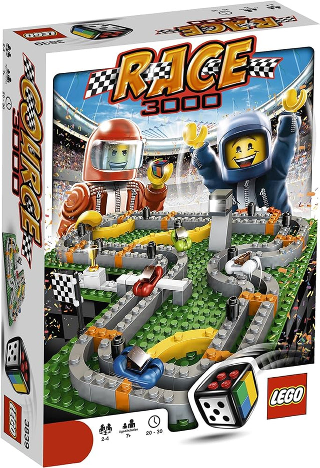 LEGO 3839 Race 3000 bordspel, doos voorkant