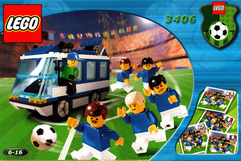 LEGO-Sports Voetbalteam Bus - 3406 (Nieuw)