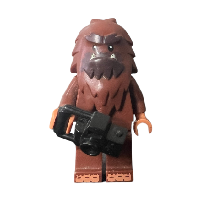 LEGO Minifigures Serie 14 Monsters Square Foot minifiguur, bruin behaard met zwarte camera, voorkant, tweedehands