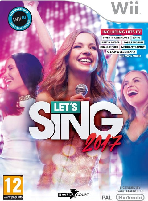 Nintendo Wii Let's Sing 2017, doos voorkant, tweedehands
