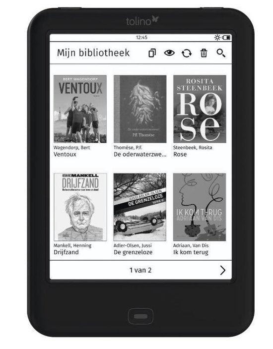 Likebook-Shine 2 HD E‑reader 6″ - 4 GB - Zwart (In doos) Tweedehands