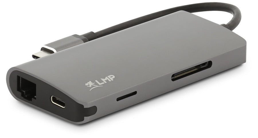 LMP-USB-C Mini-Dock 8-in-1 met HDMI, 3x USB 3.0, Ethernet, SD/MicroSD en Oplaadfunctie Tweedehands