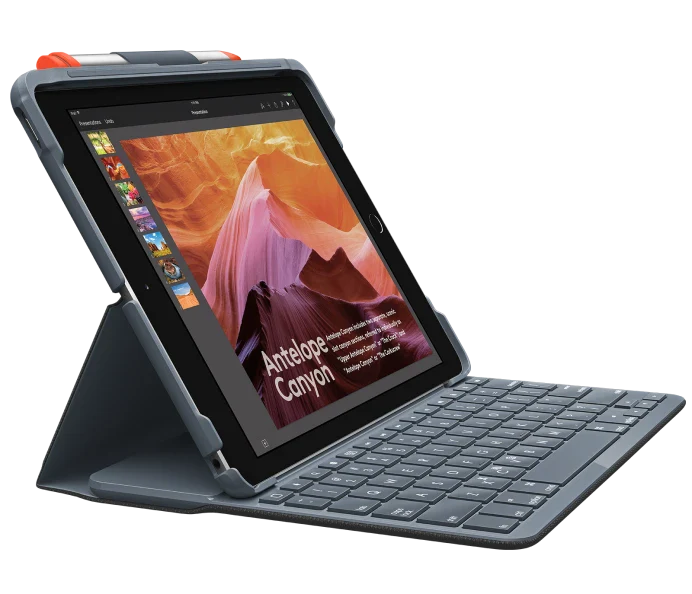 Logitech-Slim Folio Bluetooth QWERTY Toetsenbord voor iPad Air 2 Tweedehands