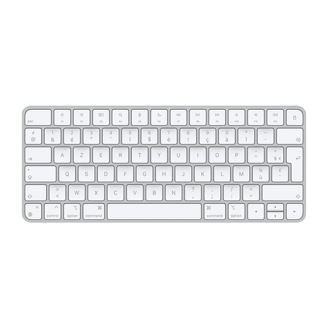 Apple Magic Keyboard A2450 draadloos toetsenbord, Franse AZERTY-indeling, zilver met witte toetsen, bovenaanzicht