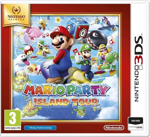 Nintendo 3DS Mario Party Island Tour, doos voorkant van de Nintendo Selects-uitgave, volledig Nederlandstalig