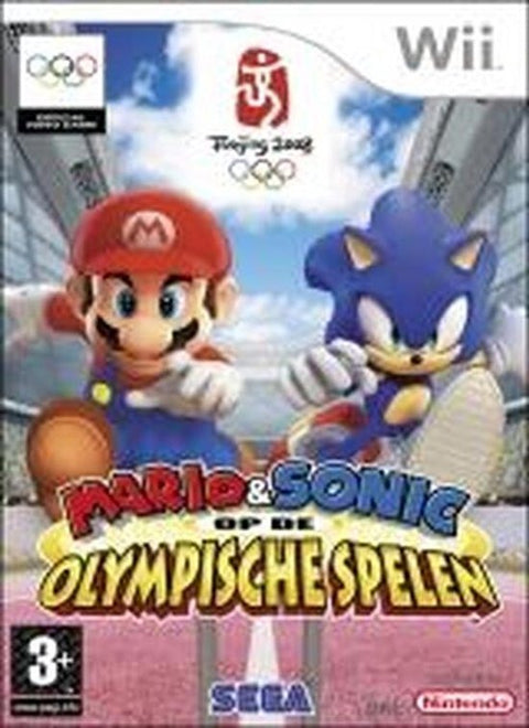 Nintendo Wii Mario & Sonic op de Olympische Spelen, doos voorkant, tweedehands