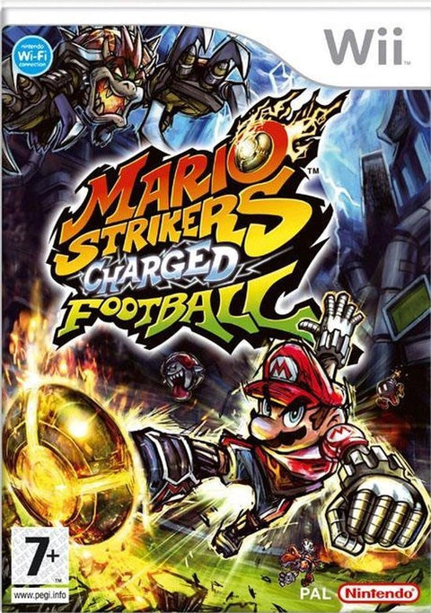 Nintendo Wii Mario Strikers Charged Football, doos voorkant, tweedehands