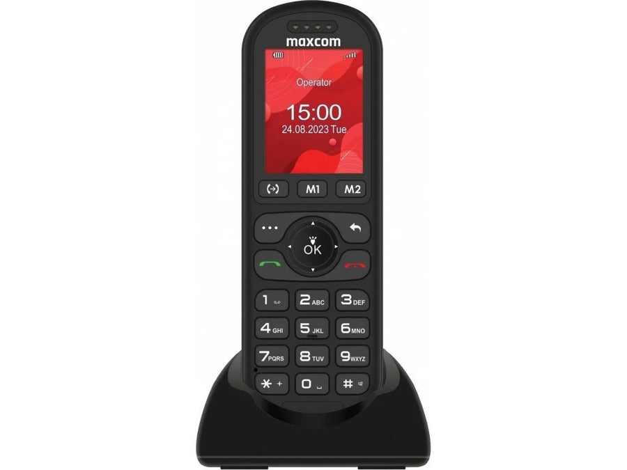 Maxcom-Desk MM39D 4G Mobiele Telefoon met oplaadstation met modern design en basisfuncties Tweedehands