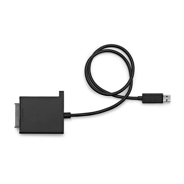 Microsoft Xbox 360 S hard drive transfer cable, zwart kastje voor de harde schijf met USB-kabel, tweedehands