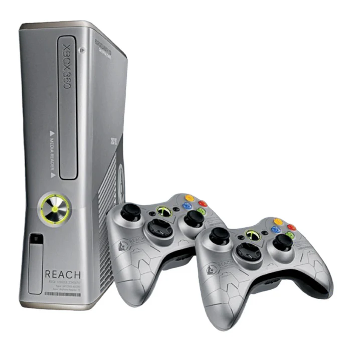 Microsoft-Xbox 360 S (Slim) Console - Limited Edition Halo Reach + 2 Controllers Tweedehands