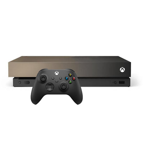 Microsoft-Xbox One S - 1 TB Console - Gold Rush (Incl. zwarte controller) Tweedehands
