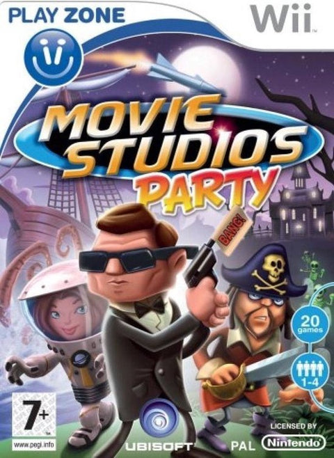 Nintendo Wii Movie Studios Party van Ubisoft, 20 spellen, doos voorkant, geheel Nederlandstalig, tweedehands