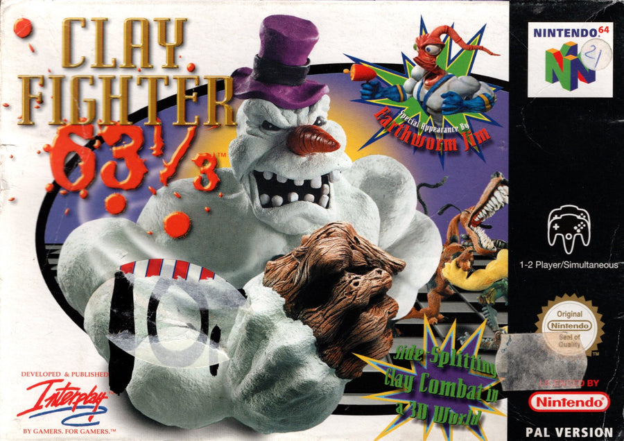 N64-Clay Fighter 63 1/3 (In doos) Tweedehands