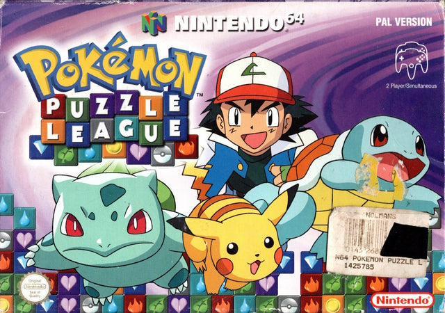 Nintendo 64 Pokémon Puzzle League, doos voorkant, tweedehands