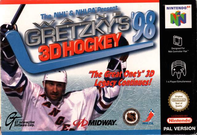 Nintendo 64 Wayne Gretzky's 3D Hockey 98, doos voorkant, tweedehands