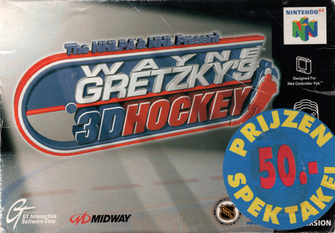 N64-Wayne Gretzky’s 3D Hockey (In doos) Tweedehands