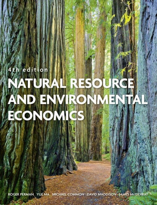 Natural Resource and Environmental Economics, Roger Perman, 4th edition, omslag met hoge boomstammen, tweedehands
