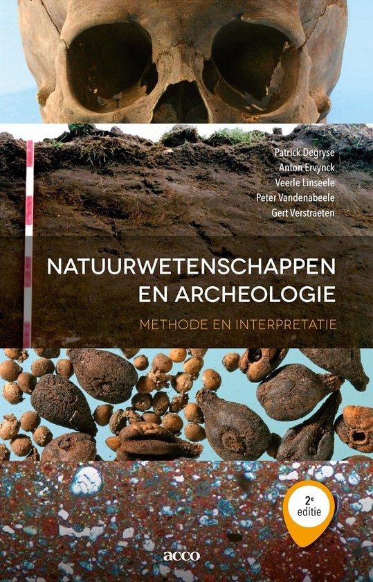 Natuurwetenschappen en archeologie, Methode en interpretatie, Patrick Degryse, omslag met een schedel, tweedehands