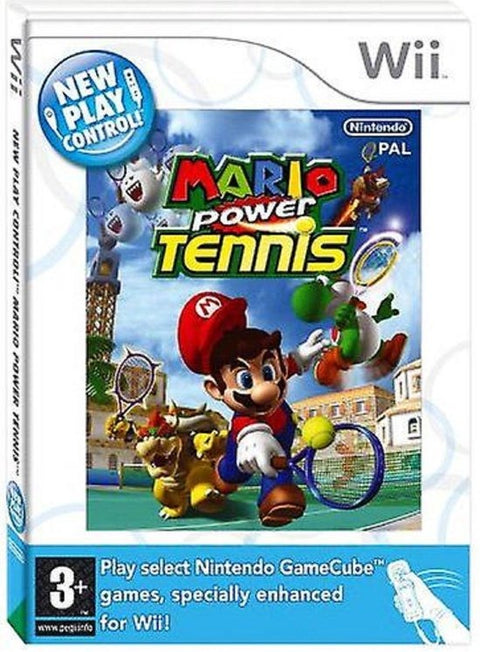 Nintendo Wii New Play Control Mario Power Tennis, doos voorkant, tweedehands