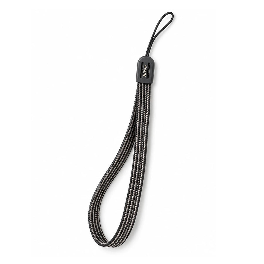 Nikon-Camera Wrist Strap / Polsband - Gevlochten Koord - Zwart/Grijs Tweedehands