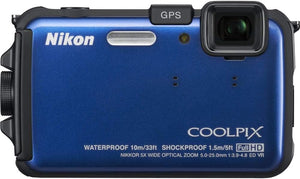Coolpix AW100 Waterdichte Digitale Compact Camera - Blauw (In doos)