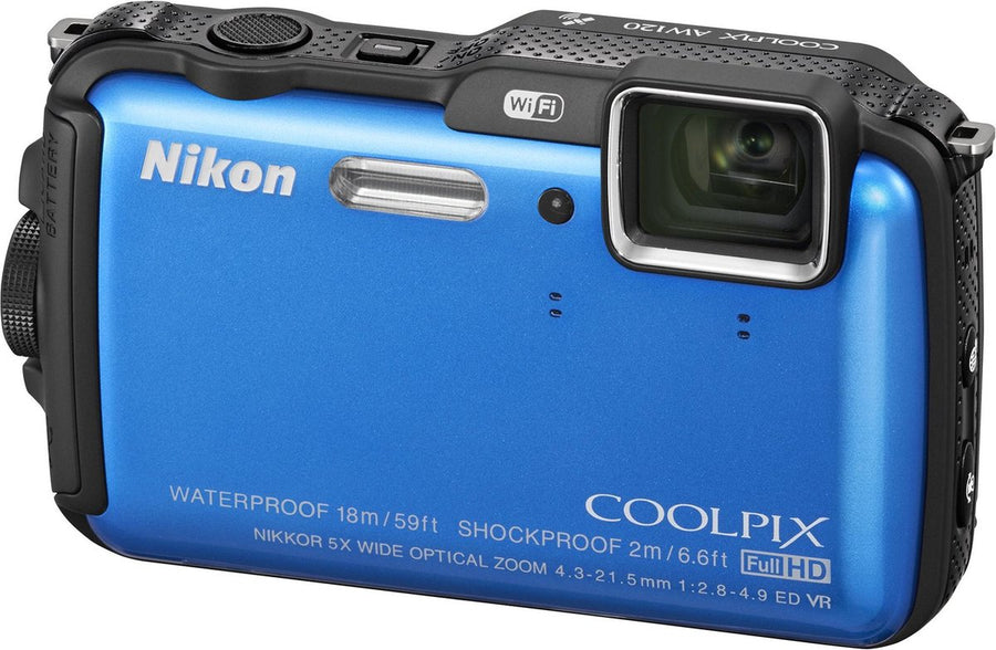 Nikon-Coolpix AW120 Waterdichte Digitale Compact Camera - Blauw-tweedehands