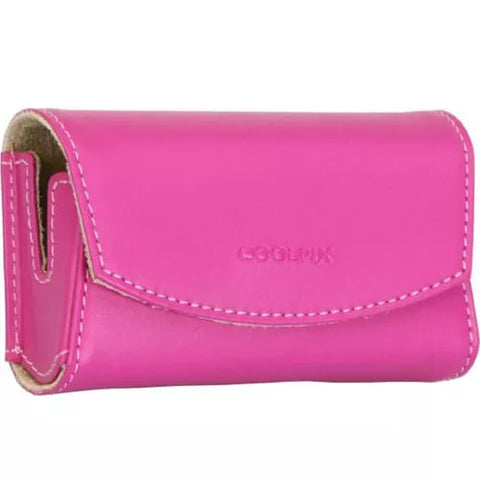 Nikon-Coolpix CS-S13 Compact Leren Case - Roze-tweedehands
